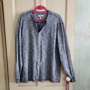 Bass Outfitters Gray/Blue Henley